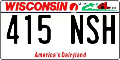 WI license plate 415NSH
