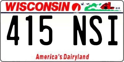 WI license plate 415NSI