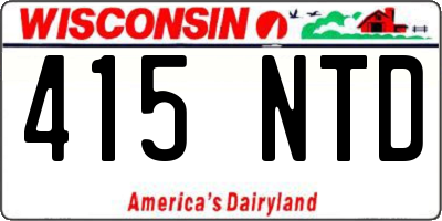 WI license plate 415NTD