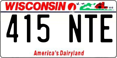 WI license plate 415NTE