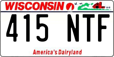 WI license plate 415NTF