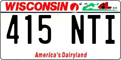 WI license plate 415NTI
