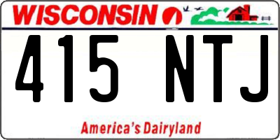 WI license plate 415NTJ