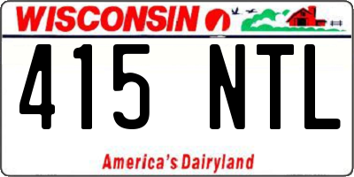 WI license plate 415NTL