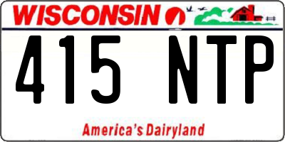 WI license plate 415NTP