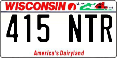 WI license plate 415NTR