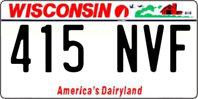 WI license plate 415NVF