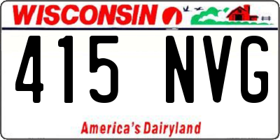 WI license plate 415NVG