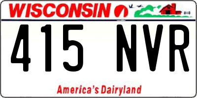 WI license plate 415NVR