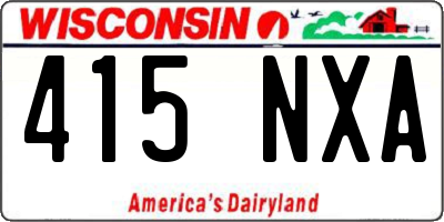 WI license plate 415NXA
