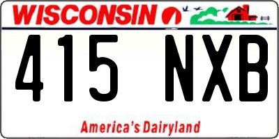 WI license plate 415NXB