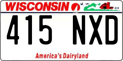 WI license plate 415NXD