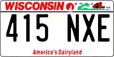 WI license plate 415NXE