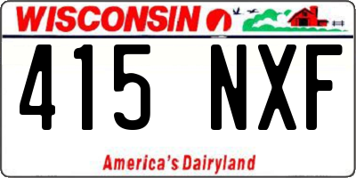 WI license plate 415NXF