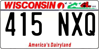 WI license plate 415NXQ