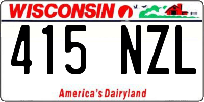 WI license plate 415NZL