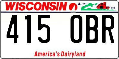 WI license plate 415OBR