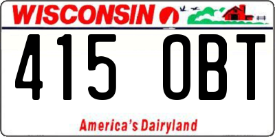 WI license plate 415OBT