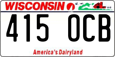 WI license plate 415OCB