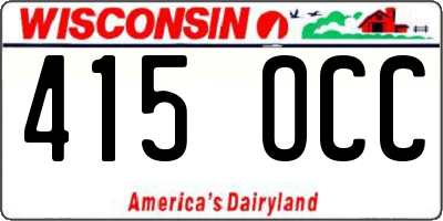 WI license plate 415OCC