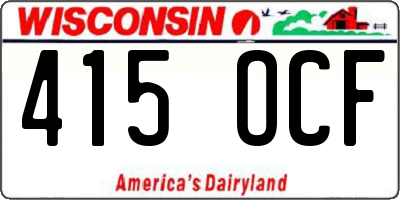 WI license plate 415OCF