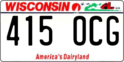 WI license plate 415OCG