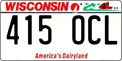 WI license plate 415OCL