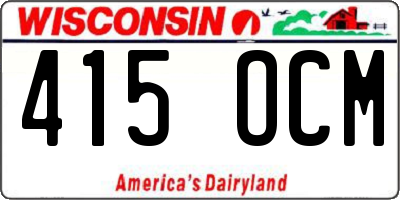 WI license plate 415OCM