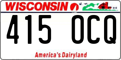 WI license plate 415OCQ