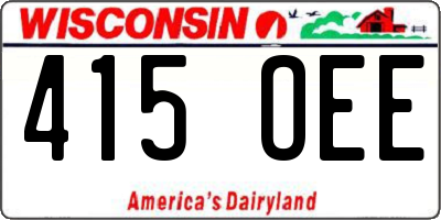 WI license plate 415OEE