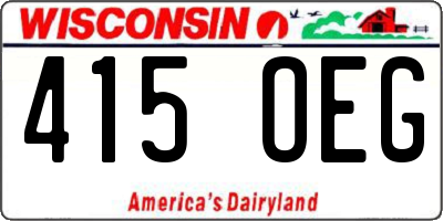 WI license plate 415OEG