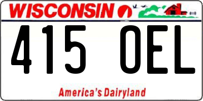 WI license plate 415OEL