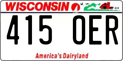 WI license plate 415OER