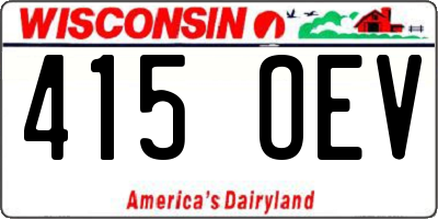 WI license plate 415OEV