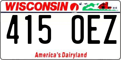 WI license plate 415OEZ