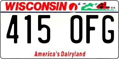 WI license plate 415OFG