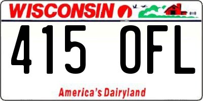 WI license plate 415OFL