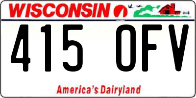 WI license plate 415OFV