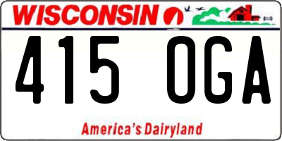 WI license plate 415OGA