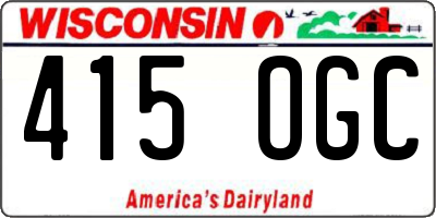 WI license plate 415OGC