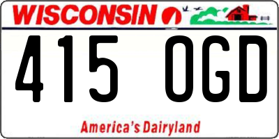 WI license plate 415OGD