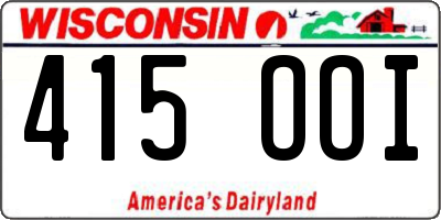WI license plate 415OOI
