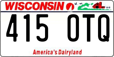 WI license plate 415OTQ