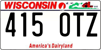WI license plate 415OTZ