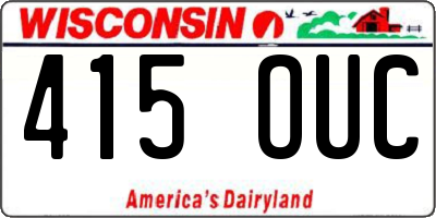 WI license plate 415OUC