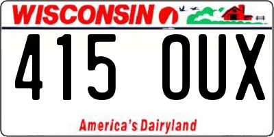 WI license plate 415OUX
