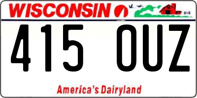 WI license plate 415OUZ