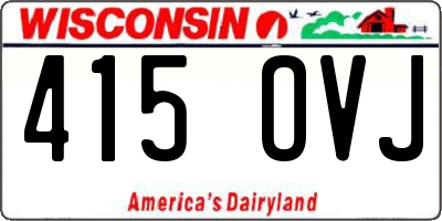 WI license plate 415OVJ