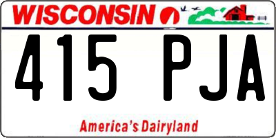 WI license plate 415PJA