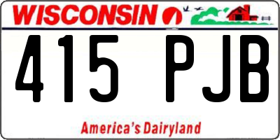 WI license plate 415PJB